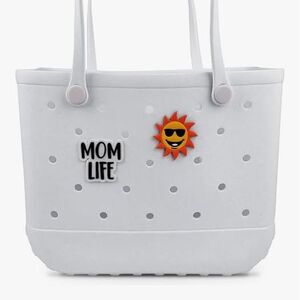 Beach Rubber Bag Tote Bag -Extra Large Waterproof Travel Women Handbag charms